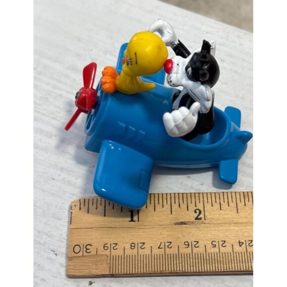 Mcdonald's Happy Meal 1989 Looney Tunes Tweety Bird & Sylvester Plane Figure - Picture 7 of 8